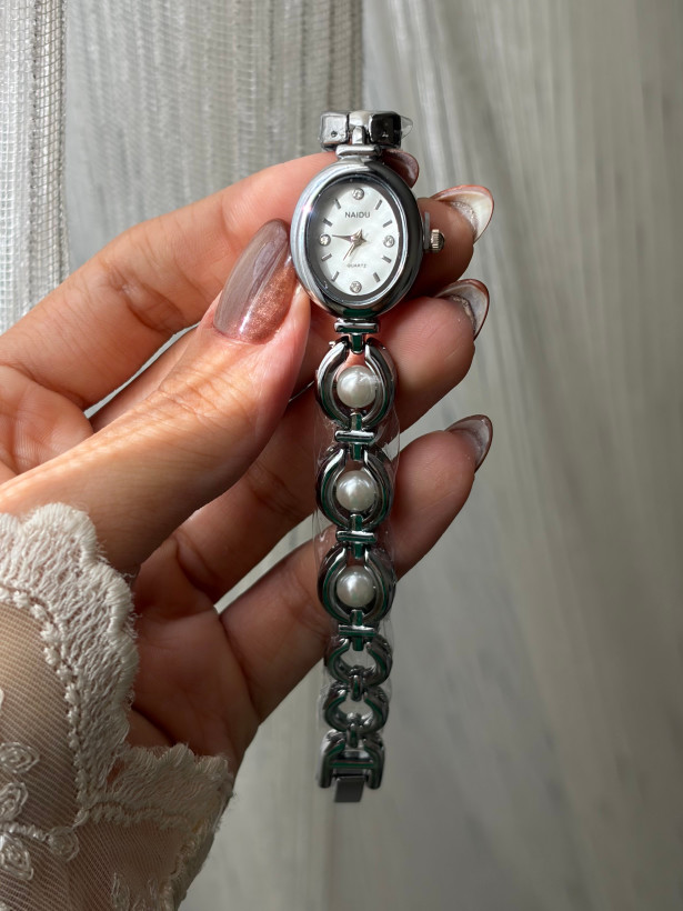 ساعت زنانه بند مرواریدی